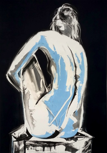Blue Nude in Black & Blue No10, unique monotype etching, variable edition of 12, 40 x 70 cm
£750